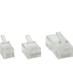 InLine Modularstecker, 6P4C RJ11 zum Crimpen auf Flachkabel, 10er Pack