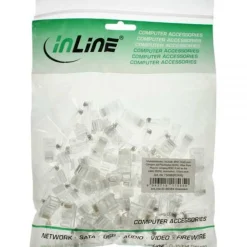 InLine Modularstecker, 8P8C RJ45 zum Crimpen auf Flachkabel (ISDN), 100er Pack