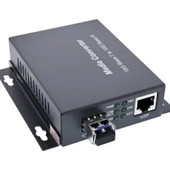 InLine Netzwerk Media Konverter 10Gb/s TP zu SFP+ LWL (für LC Duplex), SM, 10km