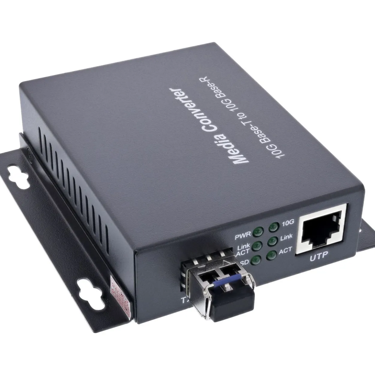 InLine Netzwerk Media Konverter 10Gb/s TP zu SFP+ LWL (für LC Duplex), SM, 10km