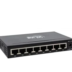 InLine Netzwerk Switch 8 Port, Gigabit Ethernet, 10/100/1000MBit/s, Desktop, Metall, lüfterlos, geschirmte Ports