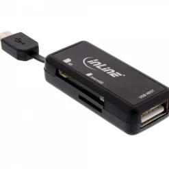 InLine OTG Dual Flex microUSB extern Multi Slot Kartenleser