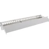 InLine Patchfeld 24-fach, Keystone Snap-In Leerblech Patchpanel, 48,26cm (19"), 1HE, lichtgrau RAL7035 (76824J)