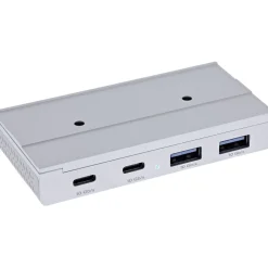 InLine 4-Port Magnetic USB Hub, 2x USB-C, 2x USB-A, 10Gb/s, Aluminiumgehäuse