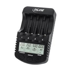 InLine Premium Schnell-Ladegerät, NiCd+NiMH AA und AAA, bis 1000mA