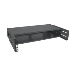 InLine 19" Rack zur Wandmontage, 2HE, 24-40cm Tiefe, mit Abdeckung, schwarz