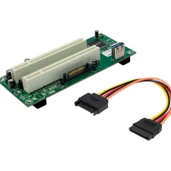 InLine Schnittstellenkarte, PCIe x1 zu 2x PCI 32-Bit, inkl. 60 cm Kabel