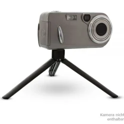 InLine Selfiestick für Digitalkameras und Videokameras schwarzes aluminium mit Mini Stativ