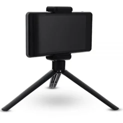 InLine Selfiestick für Digitalkameras und Videokameras schwarzes aluminium mit Mini Stativ