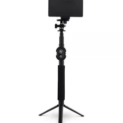 InLine Selfiestick für Digitalkameras und Videokameras schwarzes aluminium mit Mini Stativ