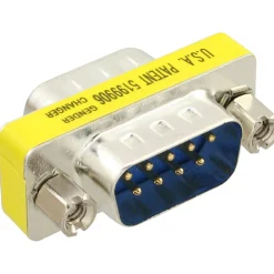 InLine Seriell Mini Gender Changer D-Sub 9pol Stecker auf D-Sub 9pol Stecker Silber