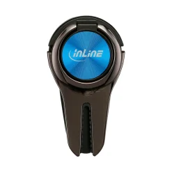 InLine Smartphone 3-in-1 KFZ-Halter, Ständer, Finger Halterung, selbstklebender Handygriff, Smartphonehalter, Selfie Handyhalter, blau