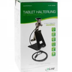 InLine Tablet Halter universell 7"-10.1" mit Sicherheitsschloss 1,5m, mit Schlüssel