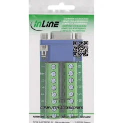 InLine Terminalblock, VGA (HD15), Buchse, 2-reihig, Schraubklemme