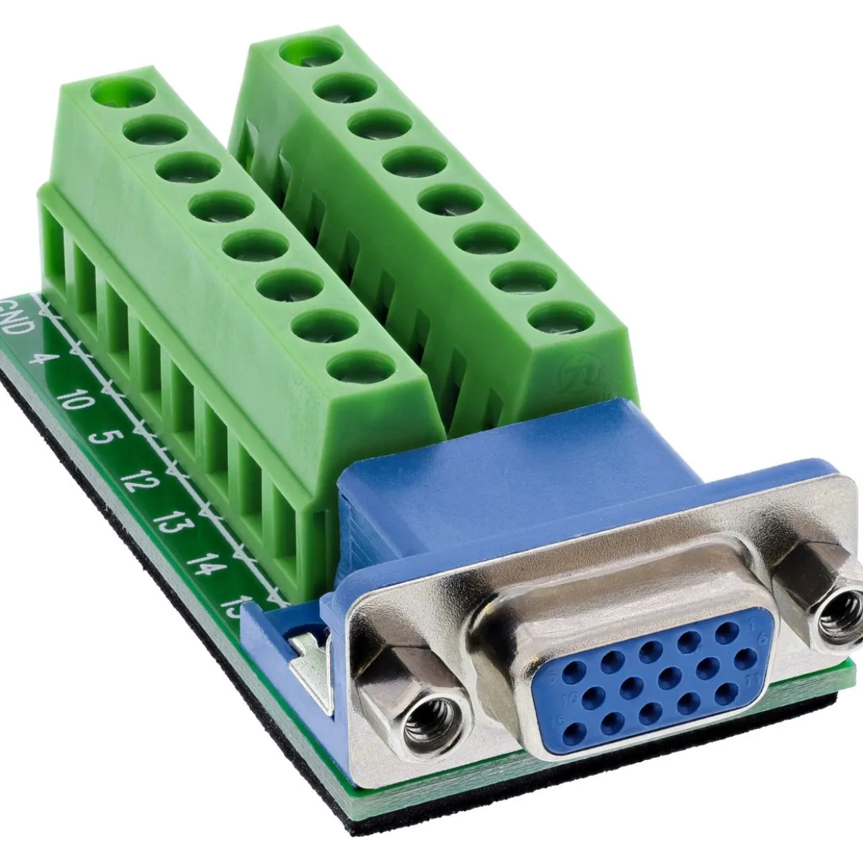 InLine Terminalblock, VGA (HD15), Buchse, 2-reihig, Schraubklemme