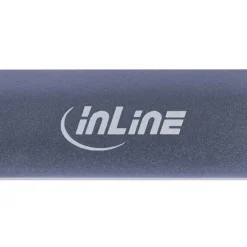 InLine USB4 Adapter, USB-C Buchse/Buchse, Aluminium, grau