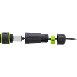 InLine USB-A-Kabelkupplung, IP68, 2x USB-A Buchse, geschirmt, M20