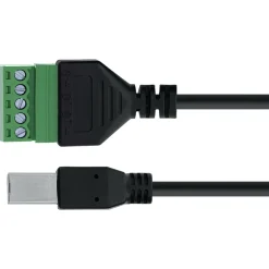 InLine USB-B Stecker an Terminalblock, 5-polig, mit Kabel