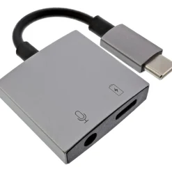 InLine USB-C Audio Adapterkabel, USB-C zu 3,5mm Buchse + PD 30W