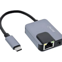 InLine USB-C 3-in-1 Adapter, Gigabit, Audio, PD 3.0