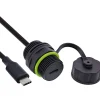 InLine USB-C-Kabelkupplung, IP68, geschirmt, Buchse zu Stecker, 50cm