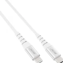 InLine USB-C - Lightning Kabel, für iPad, iPhone, iPod, silber/Alu, 2m MFi-zertifiziert