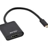 InLine USB Display Konverter, USB-C Stecker zu HDMI Buchse (DP Alt Mode), 4K2K, schwarz, 0.2m