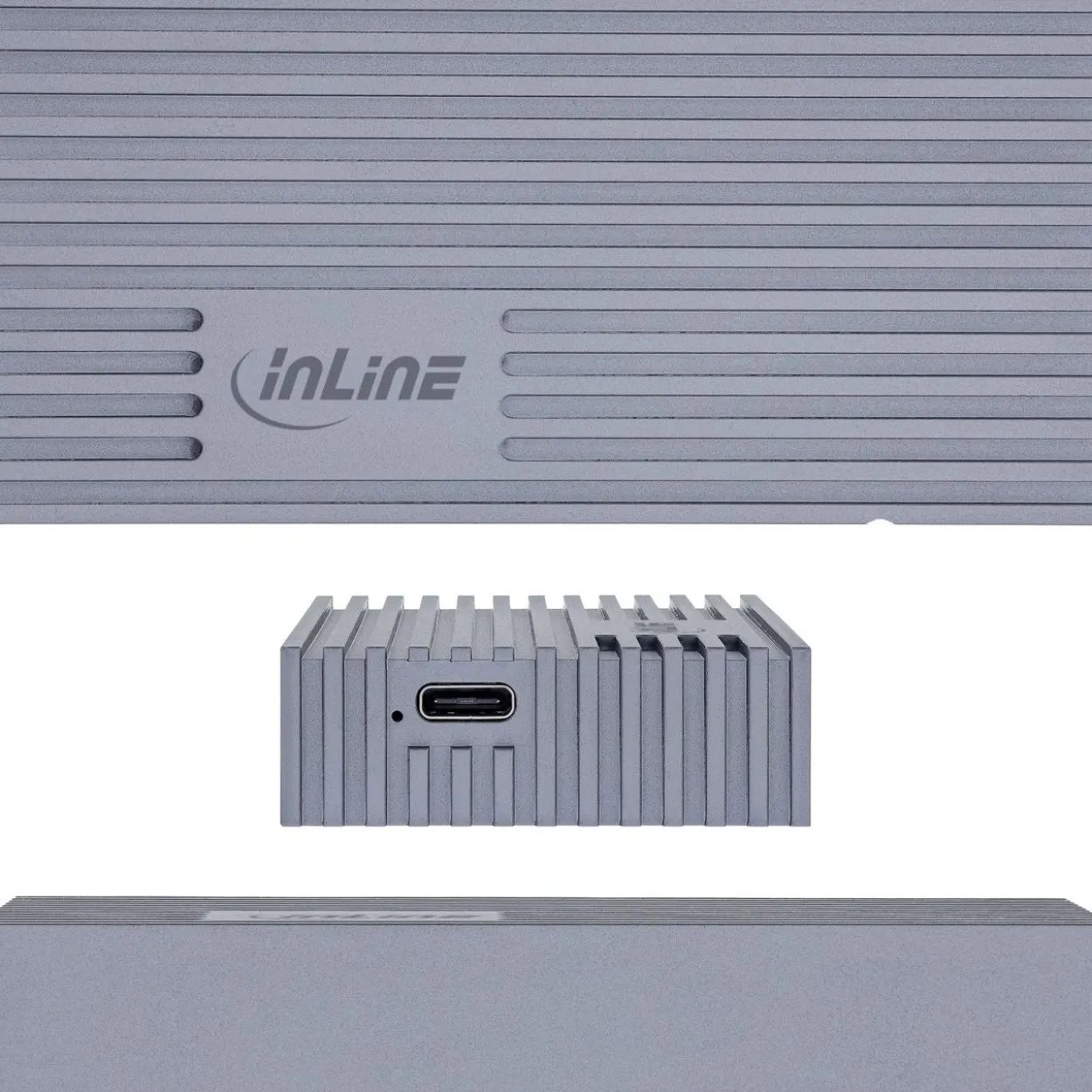 InLine USB4-Gehäuse, USB-C zu M.2 NVMe SSD, 40Gb/s, Aluminium