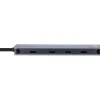 InLine USB 3.2 Gen.2 Hub, 4x USB-C + 3x USB-A, PD 100W, Aluminium, grau