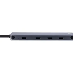 InLine USB 3.2 Gen.2 Hub, 4x USB-C + 3x USB-A, PD 100W, Aluminium, grau