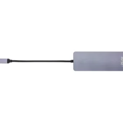 InLine USB 3.2 Gen.2 Hub, 4x USB-C + 3x USB-A, PD 100W, Aluminium, grau