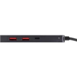 InLine USB 3.2 Gen.2 Hub, 3x USB-C, 2x USB-A, HDMI 4K, PD 100 W, Display, grau