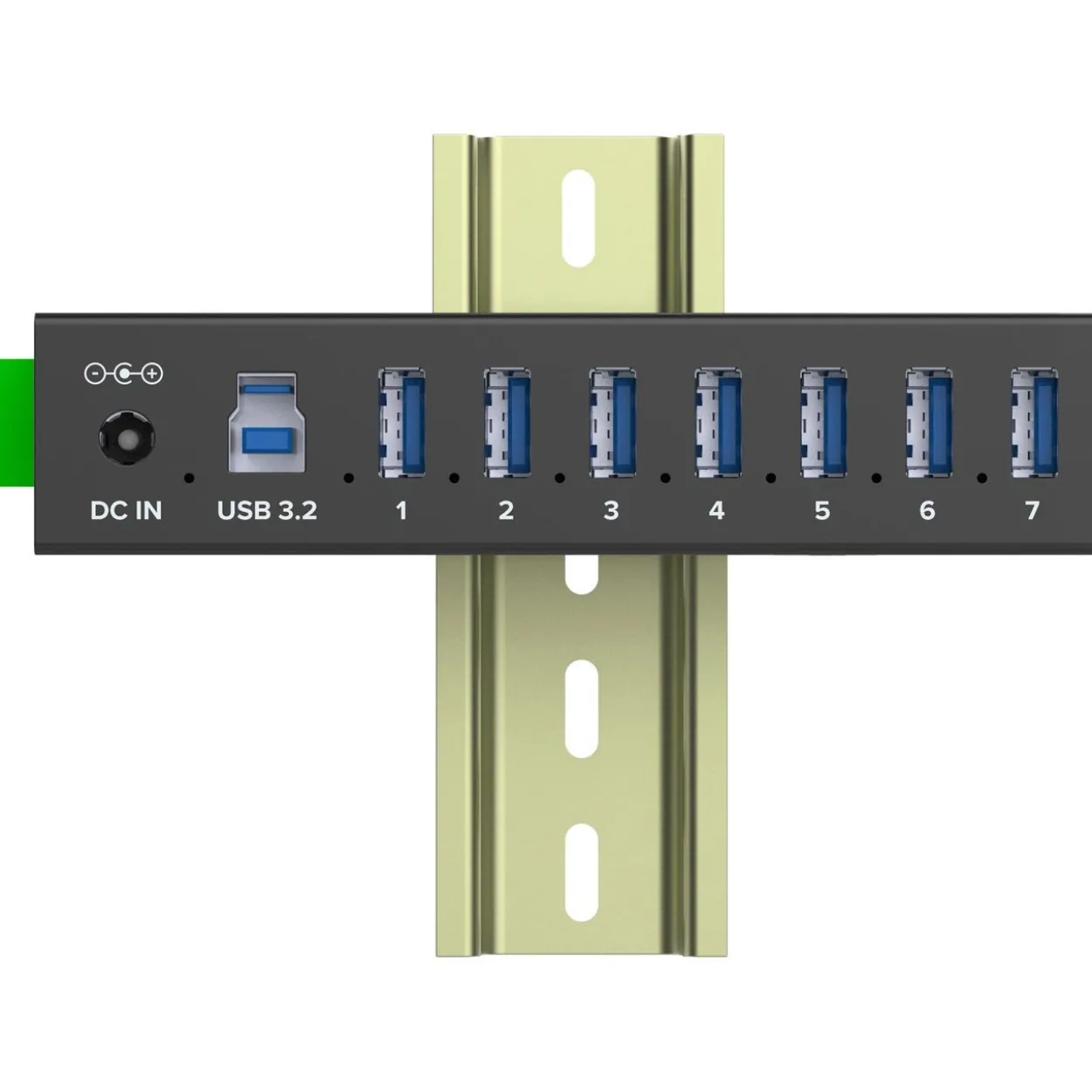 InLine USB 3.2 Gen.1 Industrie-Hub, 7 Port, Aluminiumgehäuse, mit Netzteil