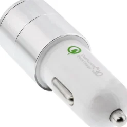 InLine USB KFZ Ladegerät Quick Charge 3.0 USB-A+USB-C, weiß