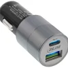 InLine USB KFZ Ladegerät Quick Charge 3.0, USB-A+USB-C, schwarz