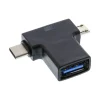 InLine USB 3.1/2.0 OTG T-Adapter, Typ C Stecker oder Micro-USB an A Buchse