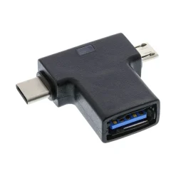 InLine USB 3.1/2.0 OTG T-Adapter, Typ C Stecker oder Micro-USB an A Buchse