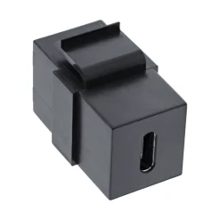 InLine USB 3.1 Snap-In Einsatz, USB-C Buchse / Buchse, schwarz