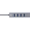 InLine USB 3.2 USB-Typ C Multi Hub (4x USB-A 5Gb/s), OTG, Metallgehäuse