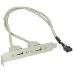 InLine 2x USB 2.0 Slotblech für Gehäuse (33391)