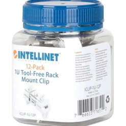 Intellinet Clip zur werkzeuglosen Rackmontage 1 HE 12er-Pack
