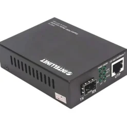 Intellinet Gigabit PoE + Medienkonverter RJ45 SFP 120km