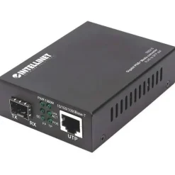 Intellinet Gigabit PoE + Medienkonverter RJ45 SFP 120km