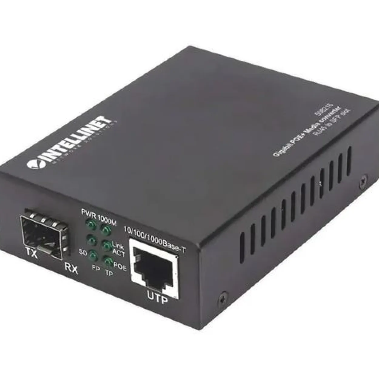 Intellinet Gigabit PoE + Medienkonverter RJ45 SFP 120km