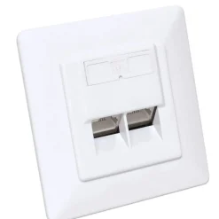 Intellinet 2-Port Cat6a 10G RJ45-Unterputzdose STP weiß
