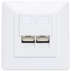 Intellinet 2-Port Cat6a 10G RJ45-Unterputzdose STP weiß