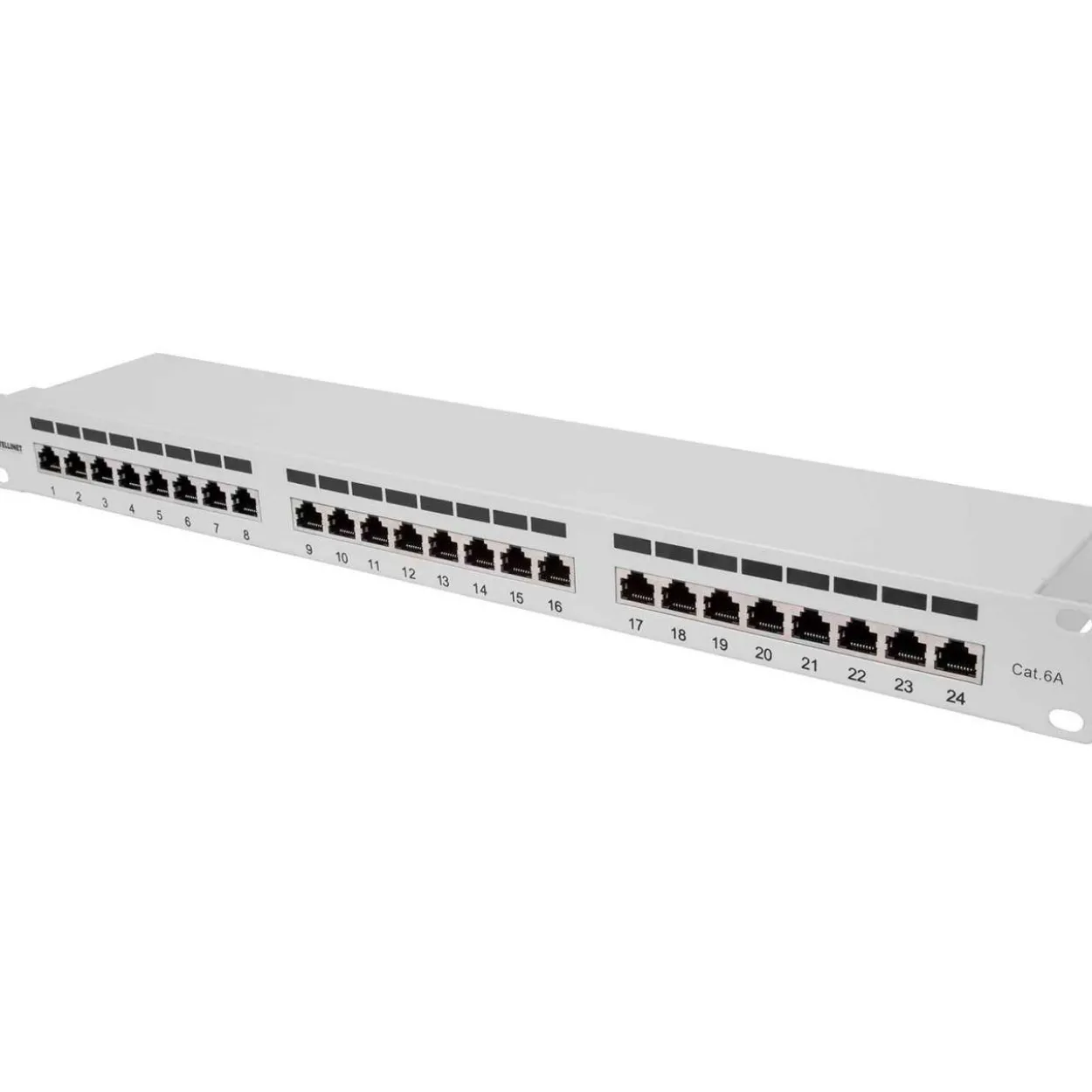 Intellinet 24-Port Cat6a Patchpanel FTP 1HE, grau