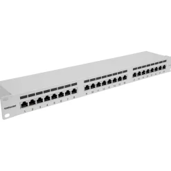 Intellinet 24-Port Cat6a Patchpanel FTP 1HE, grau