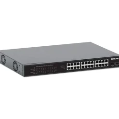 Intellinet 24Port Gigabit PoE+ Switch 2x1G SFP 370 W