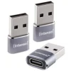 Intenso 3-pack USB Adapter USB-C -> USB-A C480A Aluminium